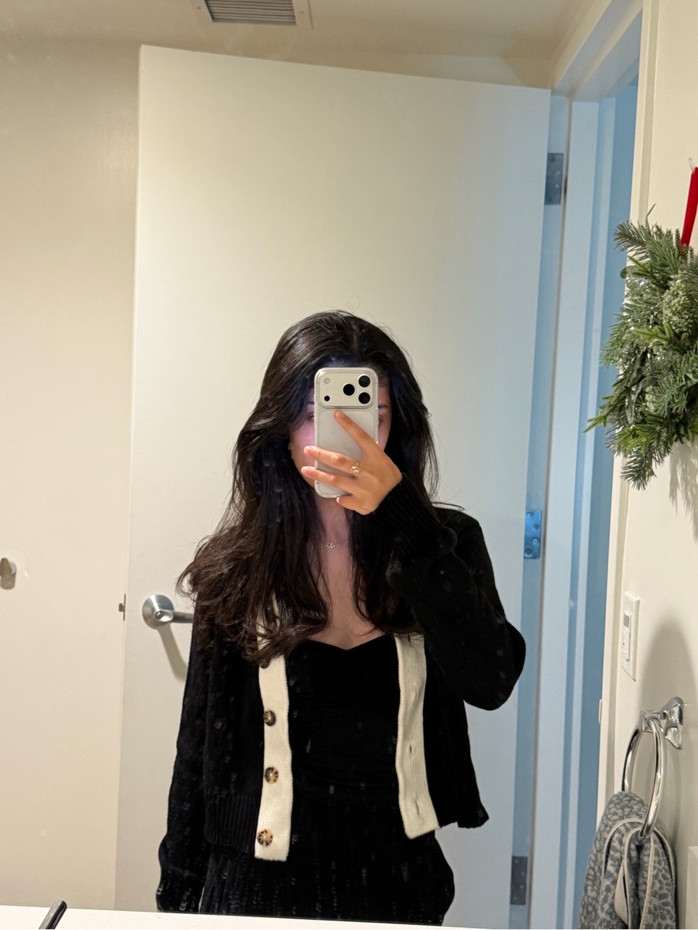 Philosophy Black & White Cardigan
